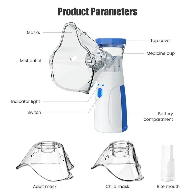 Mini Inhalator – Tyst, Effektiv,Andas Lätt, Må Bra & Lätt att Använda
